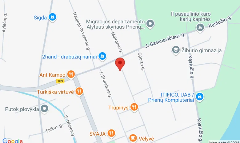 Prienai žemėlapis