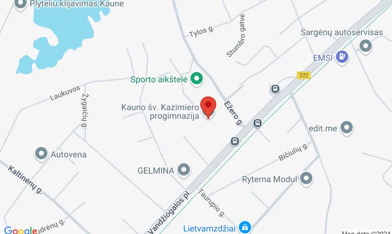 Šv. Kazimiero mokykla žemėlapis
