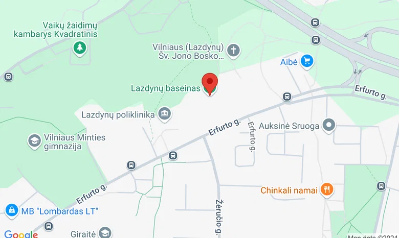 Lazdynų baseinas žemėlapis