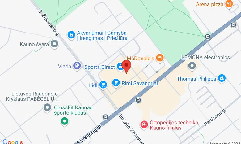 Avitela Kaunas, Savanorių pr. 321 žemėlapis