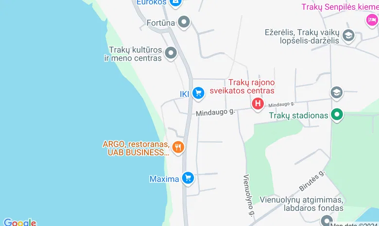 Trakų pilis žemėlapis
