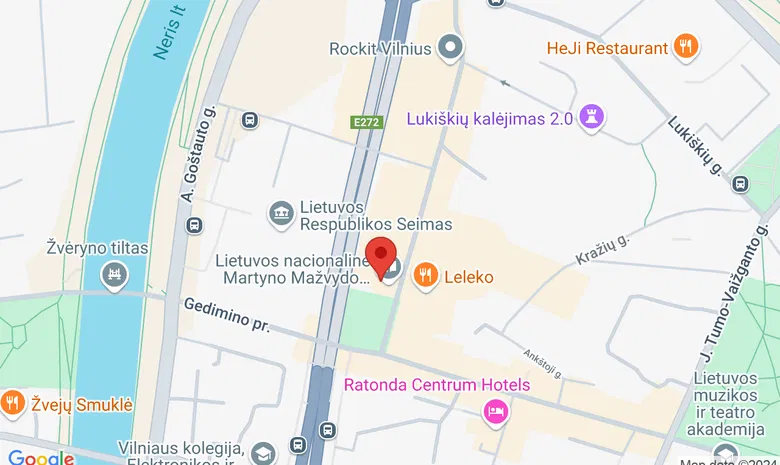Lietuvos nacionalinė Martyno Mažvydo biblioteka žemėlapis