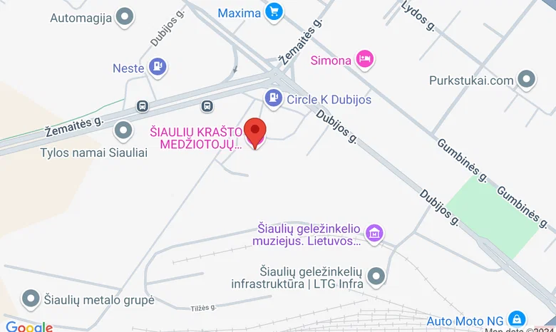 Šiaulių krašto medžiotojų užeiga, Dubgijos g.20 žemėlapis