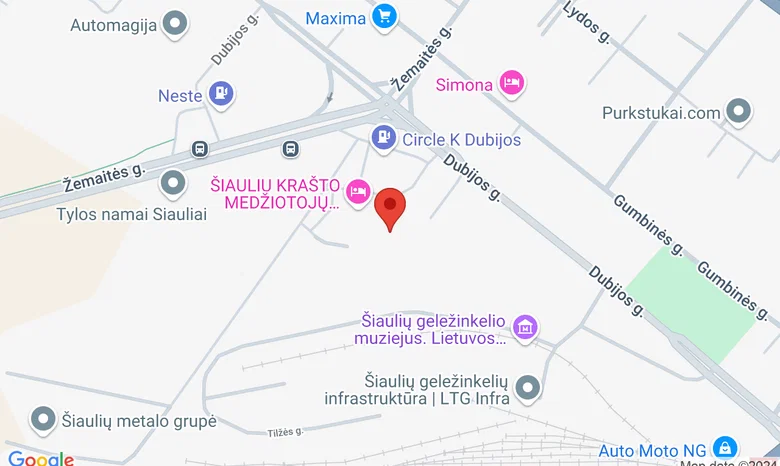 Dubijos g. 20, Šiauliai žemėlapis
