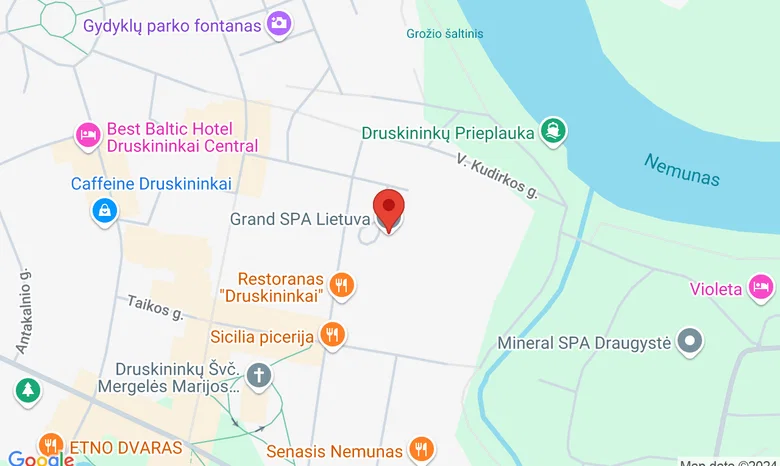  Sveikatingumo ir poilsio kompleksas „Grand SPA Lietuva“ žemėlapis