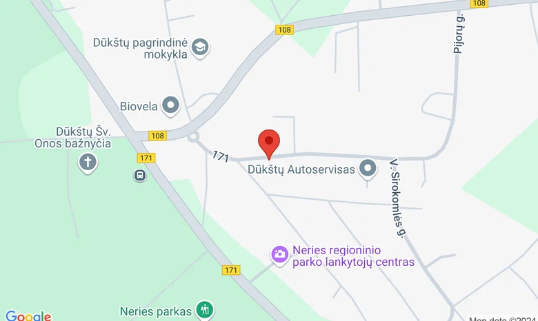 Dūkštų ąžuolynas žemėlapis