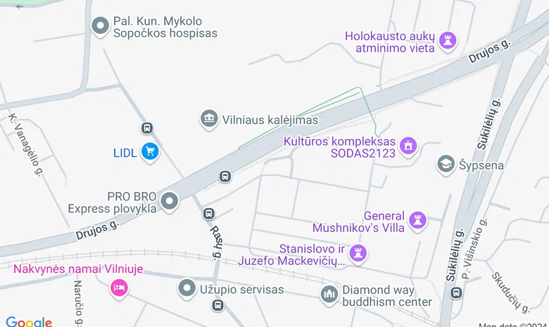 Karalienės Mortos mokykla žemėlapis