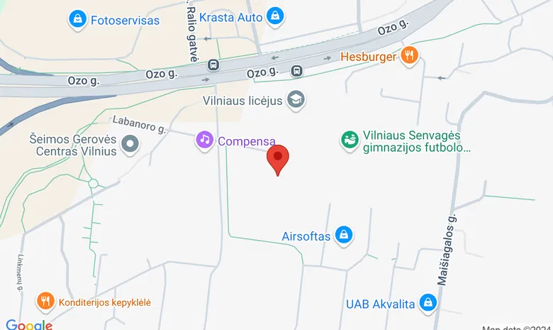 "Senvagės" gimnazijos stadionas, Širvintų g. 80, Vilnius žemėlapis