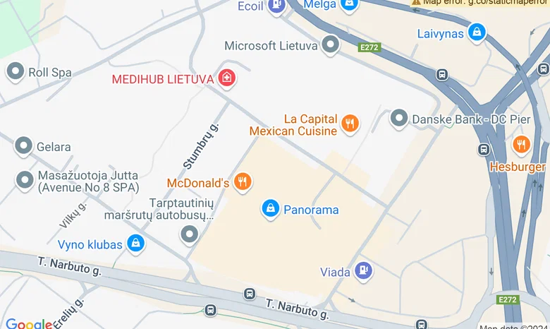 Prekybos ir laisvalaikio centro „Panorama“ centrinė aikštė žemėlapis