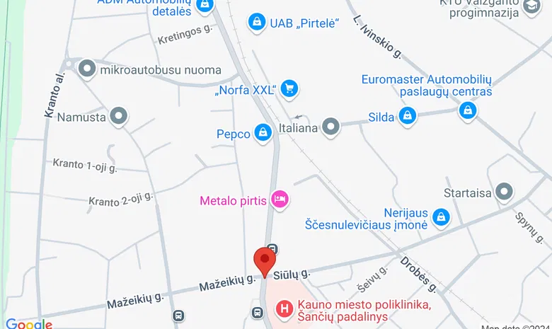 Žemieji Šančiai žemėlapis