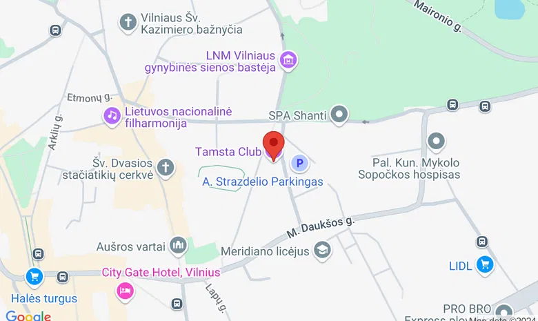 TAMSTA klubas žemėlapis