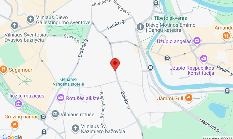 Smagus Raugas žemėlapis