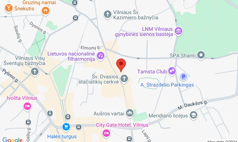 Viešbutis „Europa Royale Vilnius“ žemėlapis
