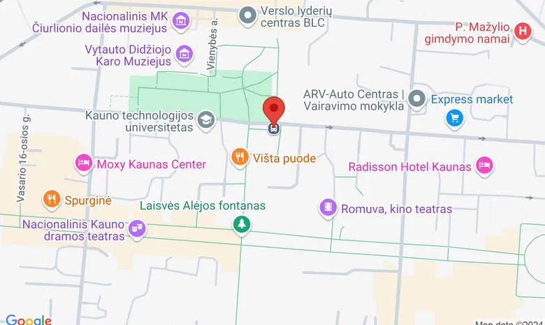 Studentų skveras žemėlapis