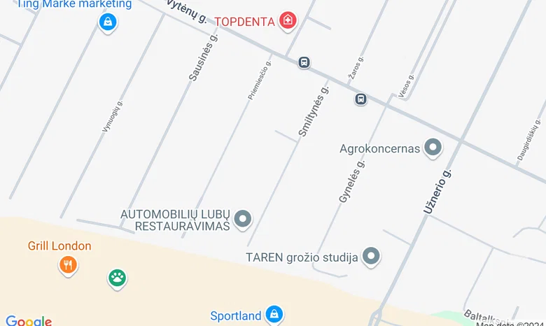 Smiltynės dauba žemėlapis