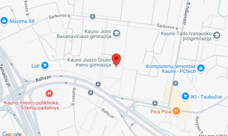 Juozo Grušo meno gimnazija žemėlapis