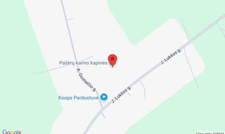 Pažėrai žemėlapis