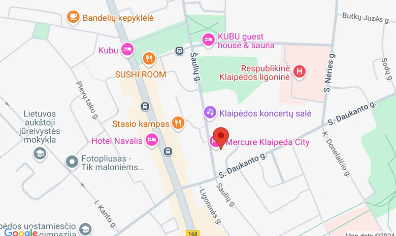Viešbutis „Radisson Blu Hotel Klaipėda“ žemėlapis