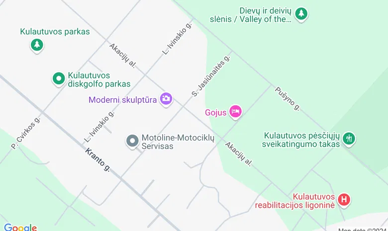 Kulautuvos kultūros centro erdvė žemėlapis