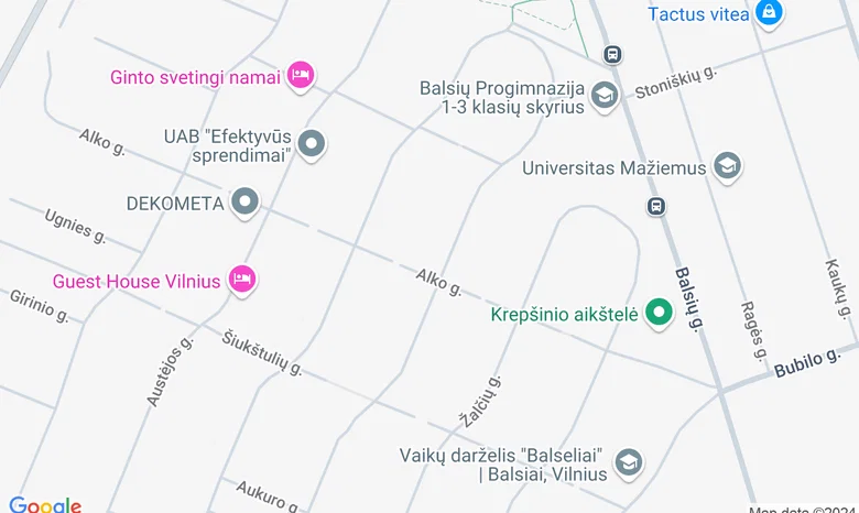Žalioji kaimas žemėlapis