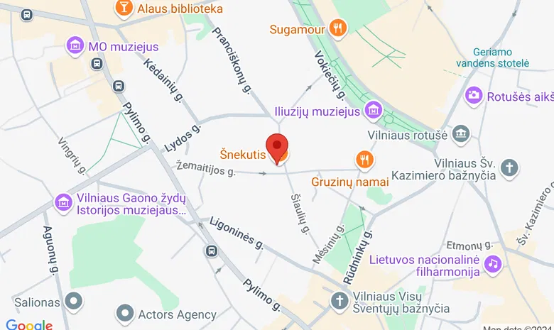 Alaus barai "Šnekutis" žemėlapis