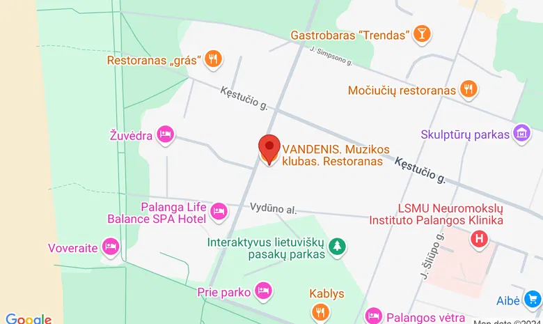 Palangos muzikos klubas „Vandenis“ žemėlapis