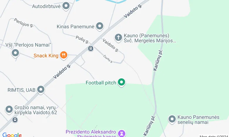 Panemunės šilas šalia bažnyčios, Panemunės paplūdimys, Panemunės biblioteka (vaidilos g. 27) žemėlapis