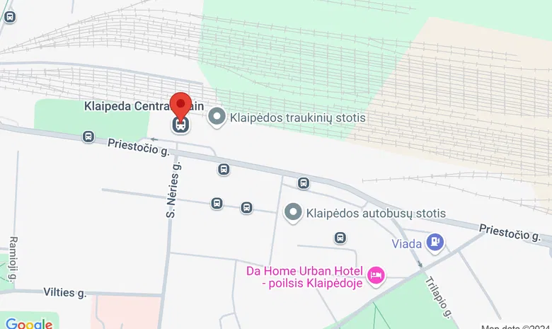Klaipėdos geležinkelio stotis žemėlapis