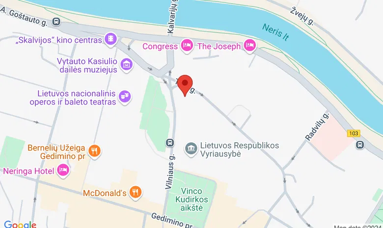 Vilniaus Kongresų rūmai žemėlapis