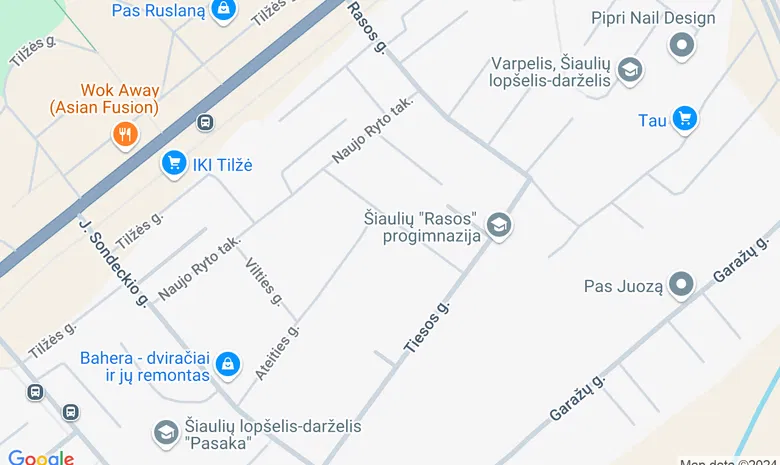 AVITELA  Šiauliuose (šalia gimdymo namų) žemėlapis