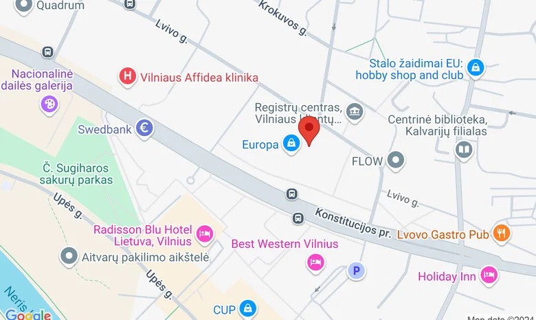 Verslo centras „Europa“, Konstitucijos pr. 7, LT-09308 Vilnius žemėlapis