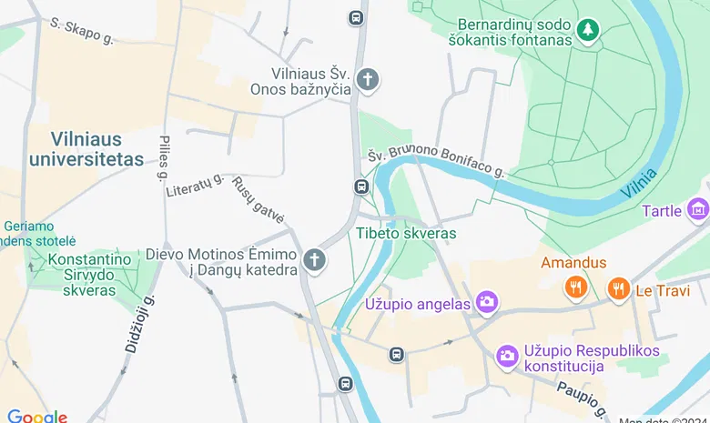 Bernardinų sodas žemėlapis