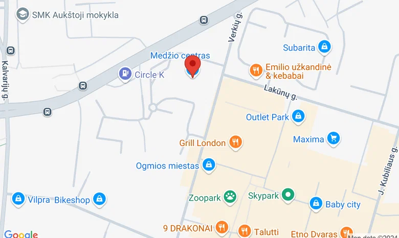 Medžio centras žemėlapis