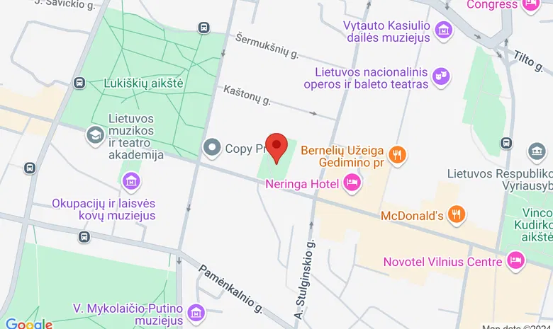 Žemaitės skveras žemėlapis
