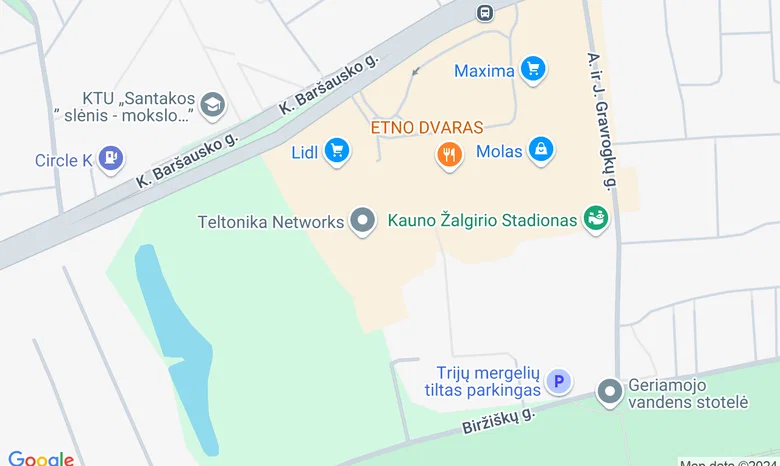 Kauno sporto mokyklos "Gaja" bokso salė žemėlapis