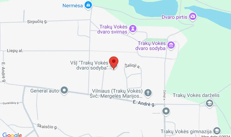 Trakų Vokės dvaro karietinė ir parkas (Žalioji a.3, Vilnius) žemėlapis
