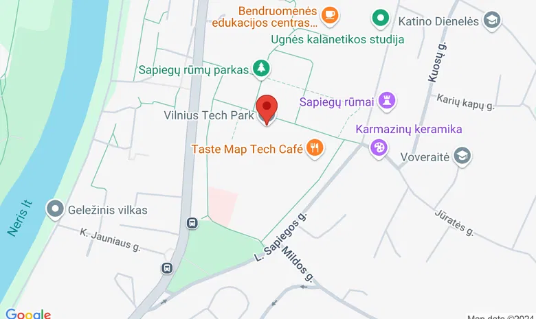 Vilnius TechPark žemėlapis