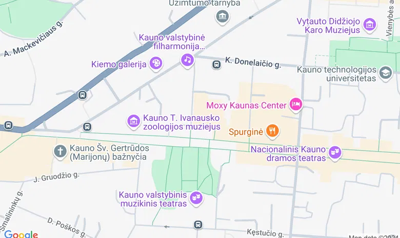 Kauno miesto savivaldybė žemėlapis