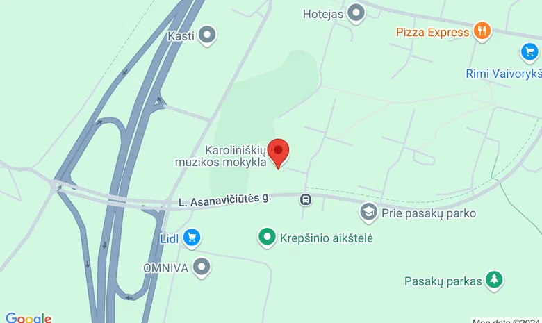 Vilniaus Karoliniškių muzikos mokykla žemėlapis