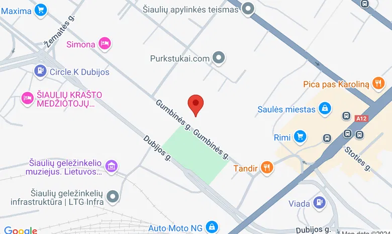 Sporto mokyklos „Dubysa“ sporto salėje Gumbinės g. 18A) žemėlapis