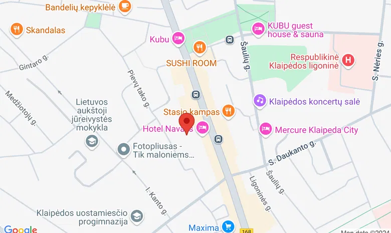 Klaipėdos apskrities viešoji I. Simonaitytės biblioteka žemėlapis
