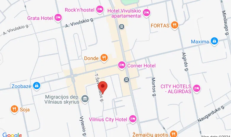 eLoft HOTEL, T. Ševčenkos g 16, Vilnius žemėlapis