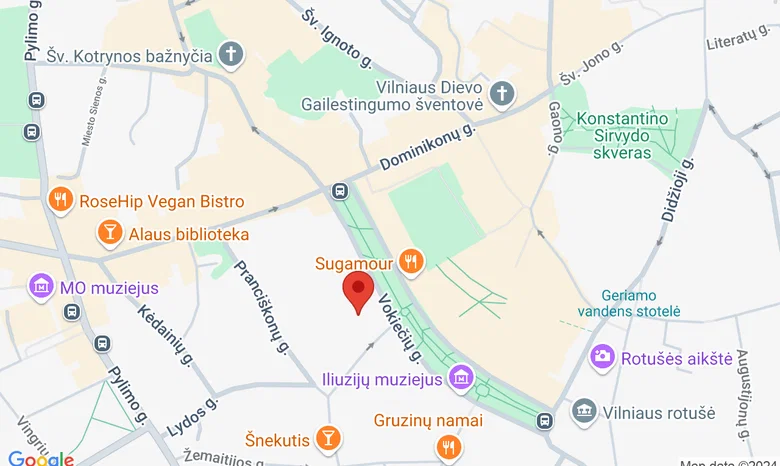 Vilniaus evangelikų liuteronų bažnyčia žemėlapis