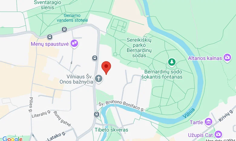 Vilniaus dailės akademijos, keramikų kiemelis žemėlapis
