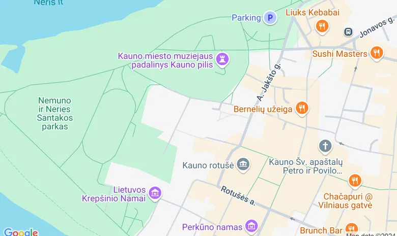 Kauno arkivyskupijos salė žemėlapis