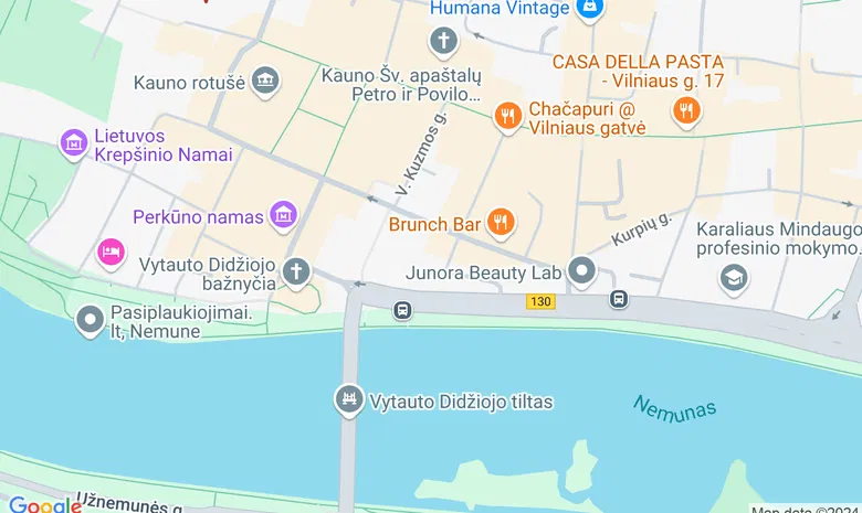 Kauno Evangelikų liuteronų Šventos Trejybės bažnyčia žemėlapis