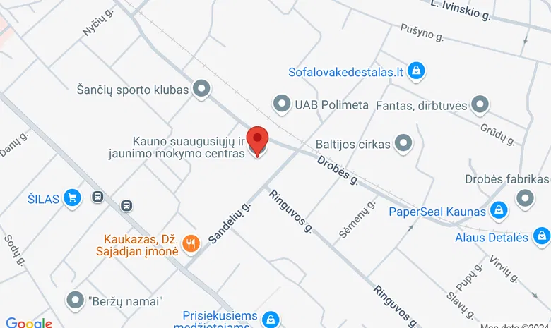 Kauno suaugusiųjų ir jaunimo mokymo centras žemėlapis