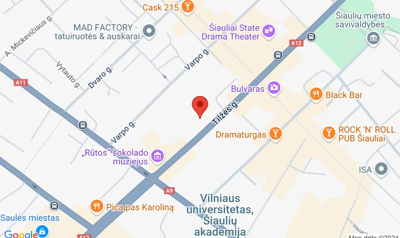 Šiaulių Juliaus Janonio gimnazija žemėlapis