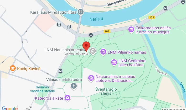 Karaliaus Mindaugo paminklas žemėlapis