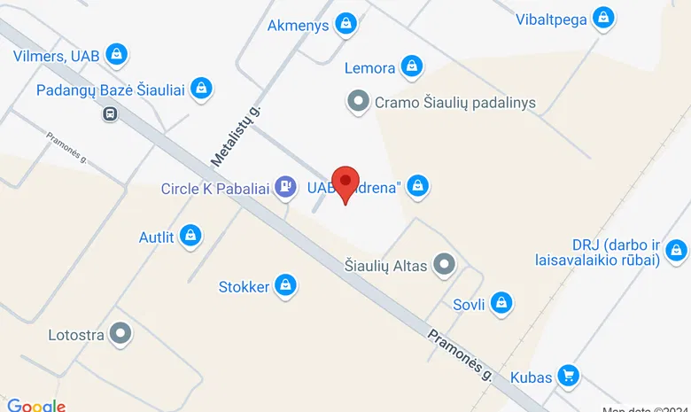 Namų įdėjų centras "NIC" Pramonės g. 17B, Šiauliai žemėlapis